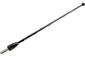 AntennaMastsRus - 7 Inch Black Short Antenna is Compatible with Toyota Tacoma (1995-2015) - Spiral Wind Noise Cancellation - 