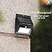 Bcway Outdoor Solar Lights, Separable Solar Panel, Waterproof Motion Sensor Security Light 10 LEDS Powered Wall Light with 8' Extension Cord for Indoor, Garden, Fence, Patio, Driveway, Stairs