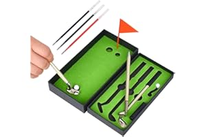 MY PET ELEPHANT Mini golf set pen, red, blue and black three kinds of ink, suitable for office, study when tired decompression, desktop mini golf course cool workbench accessories fun novelty birthday gift