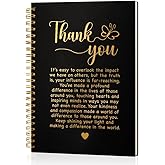 Msticey Thank You 160 Blank Pages Gold Foil Hardcover Spiral Notebook, Thank You Gifts for Coworkers Employees Leaders, Appreciation Gift for Team Members, Thanksgiving Gifts for Colleagues Teacher