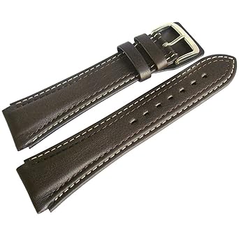 Pilot 20mm Long Brown Leather Mens German Watch Strap