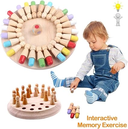 Zhuyilong Kinder Aus Holz Speicher Matchstick Schach Spiel Funny Block Brettspiel Educational Intelligente Spiele Farbspeicher Ubung Logic Braintease Spielzeug For Jungen Und Madchen Amazon De Kuche Haushalt