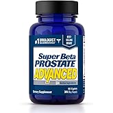 Super Beta Prostate Advanced Prostate Supplement for Men – Reduce Bathroom Trips, Promote Sleep, Support Urinary Health & Bladder Emptying. Beta Sitosterol not Saw Palmetto. (60 Caplets, 1-Bottle)
