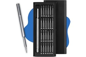Kit Conjunto de Chave de Fenda 24 em 1 com Estojo Magnético Precisão Ideal para Reparos em Celulares, Notebooks, Relógios e Eletrônicos em Geral Linha Premium