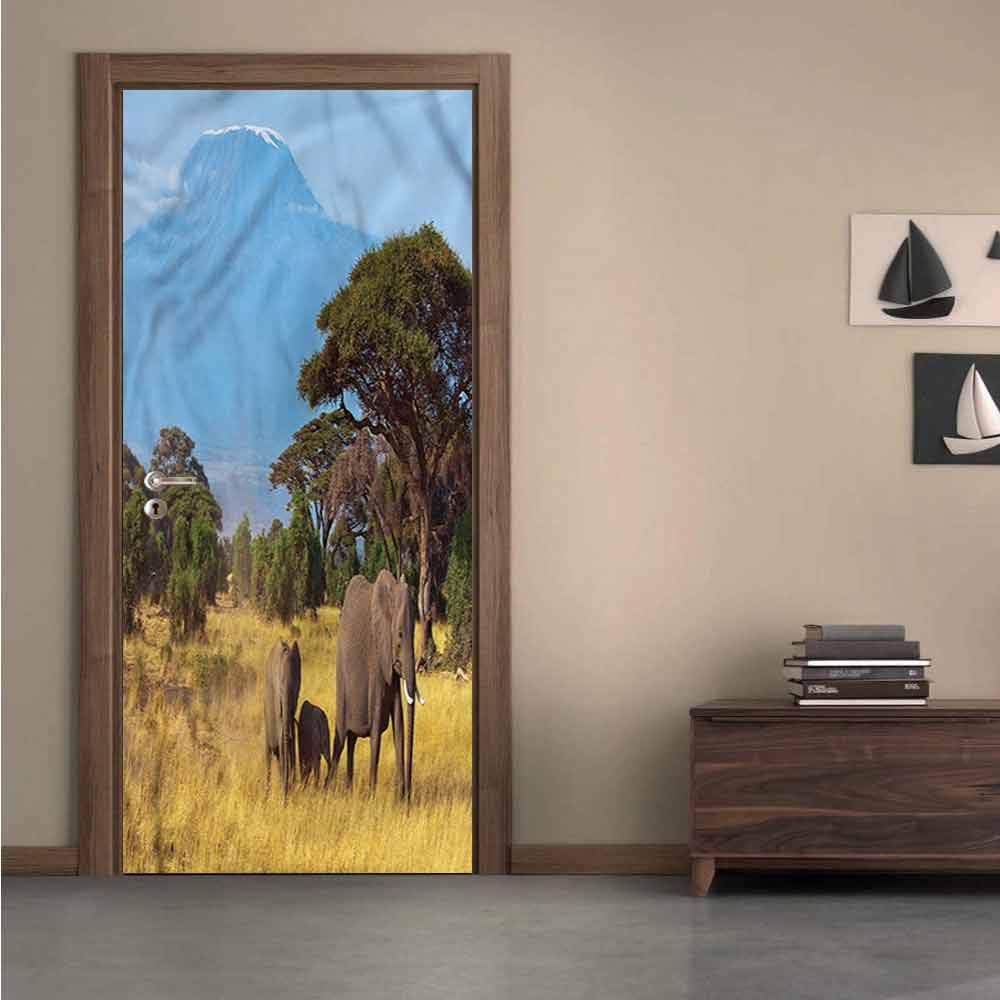 Amazon Com Safari 3d Door Wallpaper Mount Kilimanjaro