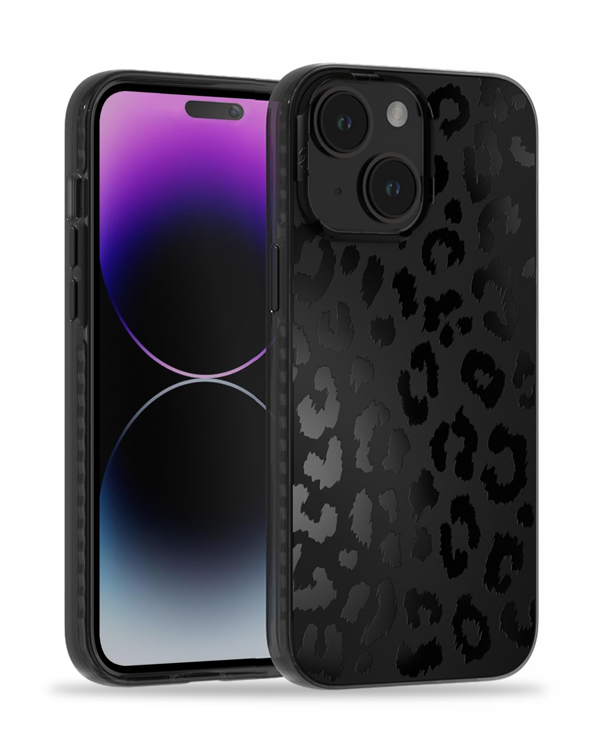 SCORPIFY for iPhone 15 Plus Case [Compatible with MagSafe] with Matte Black Leopard Cheetah Print Design, Cute Magnetic Phone Cover for Women Girls and Men, Slim Bumper with Stylish Pattern — image 1