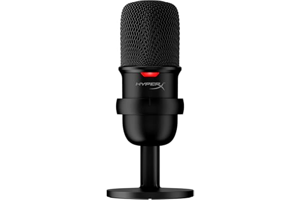 HyperX SoloCast – USB Condenser Gaming Microphone, for PC, PS4, PS5 and Mac, Tap-to-Mute Sensor, Cardioid Polar Pattern, great for Streaming, Podcasts, Twitch, YouTube, Discord,Black