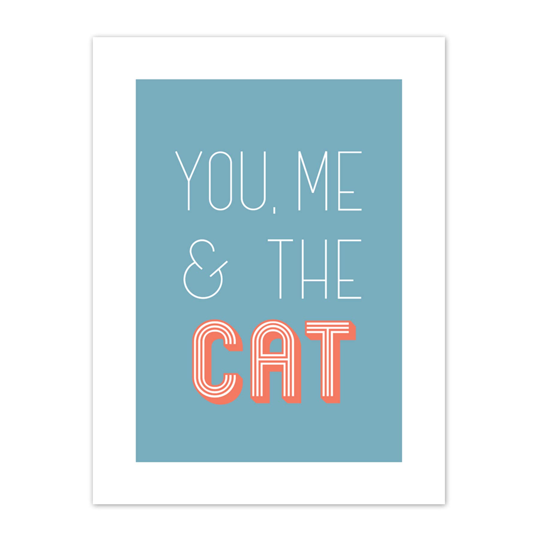Wee Blue Coo You Me The Cat Canvas Wall Art Print