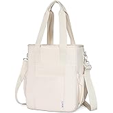 NOL Insulated Lunch Bag for Women, Large Spacious Lunch Tote Bag With Removable Adjustable Shoulder Strap with Multi Pockets,Leakproof Cooler Bag,Lightweight Nylon Waterproof Lunch Box For Work,Cream