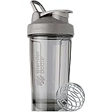 BlenderBottle Shaker Bottle Pro Series Perfect for Protein Shakes and Pre Workout, 24-Ounce, Smoke Grey