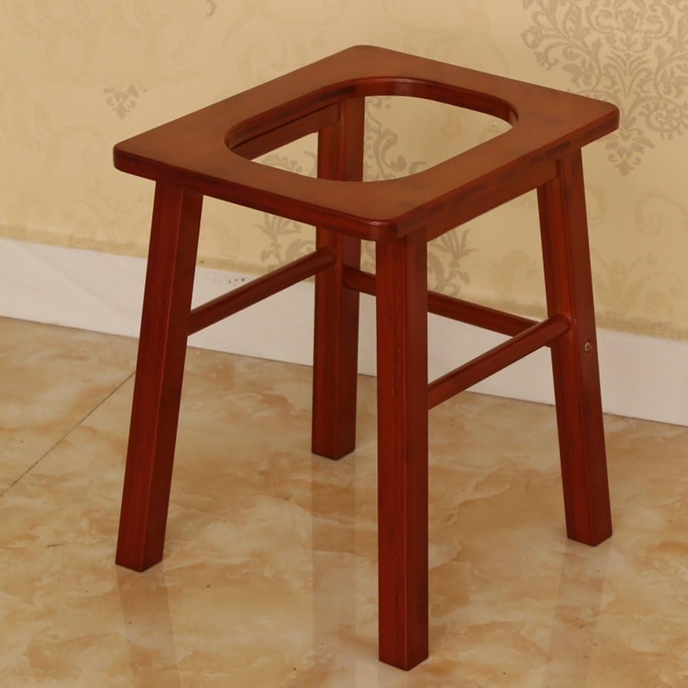 LJHA Chairs Creative Bamboo Toilet Stool/Pregnant Women Patient Portable Commode/Moveable Toilet Seat/Old Man Disabled Bathing Stool 33 * 32 * 41 Cm Stools
