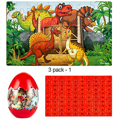 Uping 3er-Set Dinosaurier-Ei 180 Stück Dinosaurierei Ostereier Dinosaurier Puzzle Sicheres Material Für Kinder 3 – 6… – Bild 2