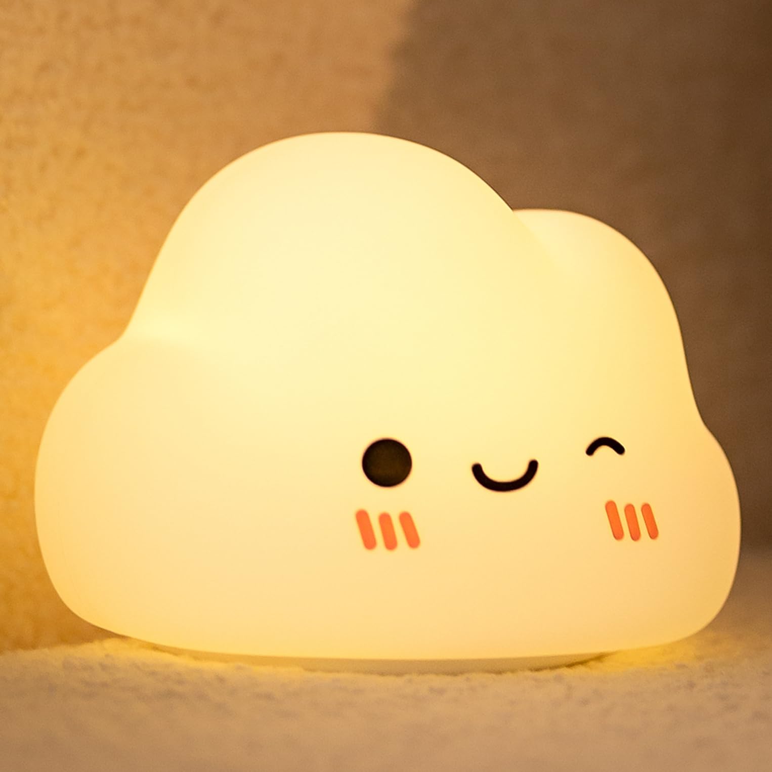 Wetry Cloud Night Light for Kids, Baby Girl Gifts, Newborn Nursing Lamp Rechargeable, Dimmable, 30 Minutes Timer, Colour Changing