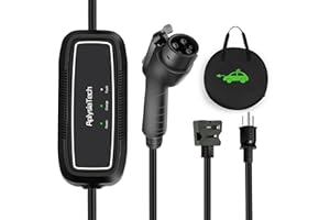 AplysiaTech Level 1+2 EV Charger, 16Amp 110-240V, Portable SAE J1772 Electric Car Charger, Plug-in EV Charging Station for Home,21 Ft Level 2 Charger Cable NEMA 6-20Plug(Tesla Need Adapter)