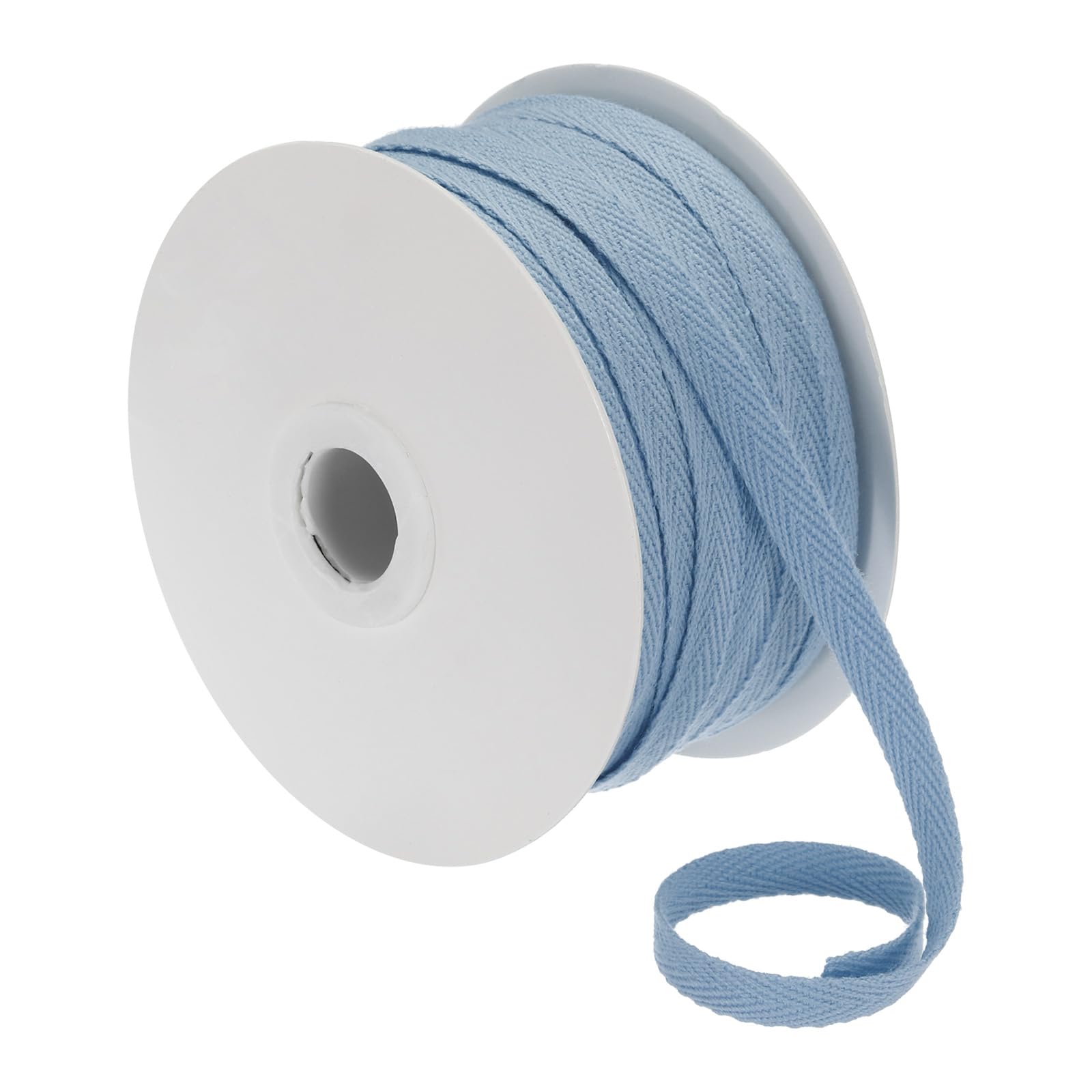 PATIKIL Cotton Twill Tape 1/4 Inch 50 Yards 100% Cotton Ribbon Bias Tape Herringbone Webbing Trim for Sewing Gift Wrapping, Steel Blue