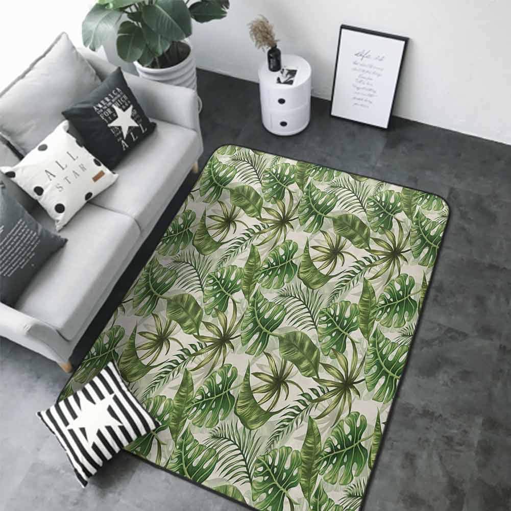 Home Bedroom Floor Mats Tropical,Rainforest Island Jungle