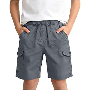 Shrots for Boys Summer Fashion Cargo Lightweight Hiking Pants Elastic Waisted Casual School Clothes