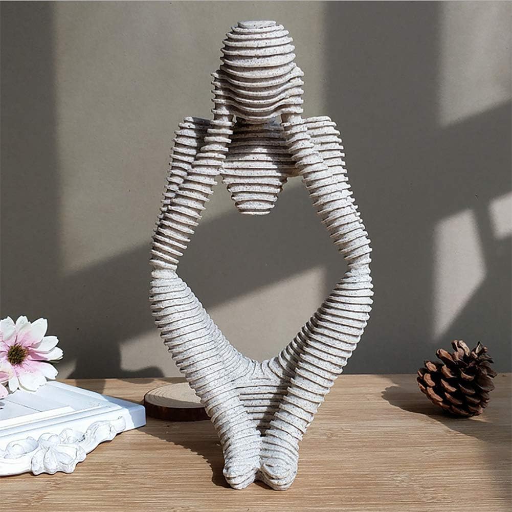 RUIX Ornaments Modern Minimalist Resin Sandstone Retro Industrial Style Abstract Creative Character Decoration Sculpture, 12 * 24Cm