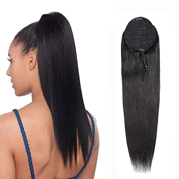 human hair drawstring ponytail