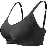 Lemef Women's Wireless Bra Underarm-Smoothing Bra No Underwire Seamless Lightly Lined Comfort Bra Wirefree