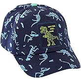 Yangshine Toddler Dinosaur Caps Ajustable Cotton Baseball Cap Embroidered Dinosaur Trucker Hats for Boys Girls Ages 2-10