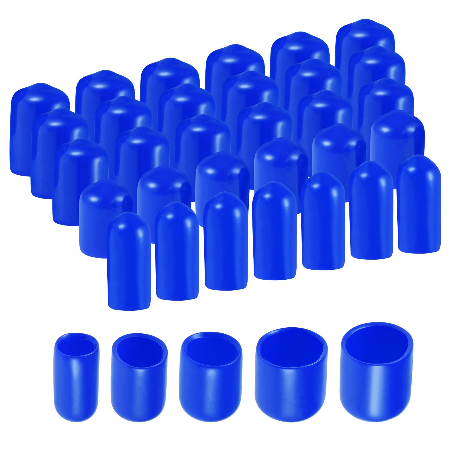 uxcell 100pcs Round Rubber End Caps