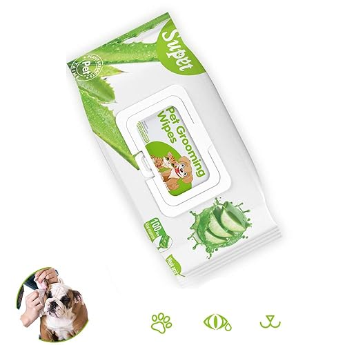 Pet Wipes for Dogs and Cats, Aloe Natural Dog Wipes, Effective Cat