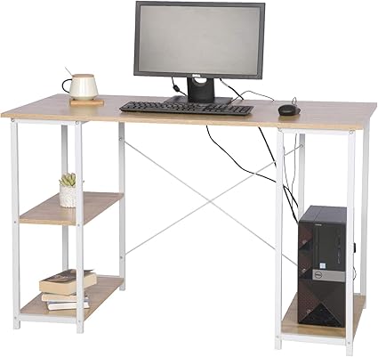 Esituro Scd0059 Bureau D Ordinateur Table De Bureau Travail Table De Pc En Agglomere Et Metal Amazon Fr Cuisine Maison