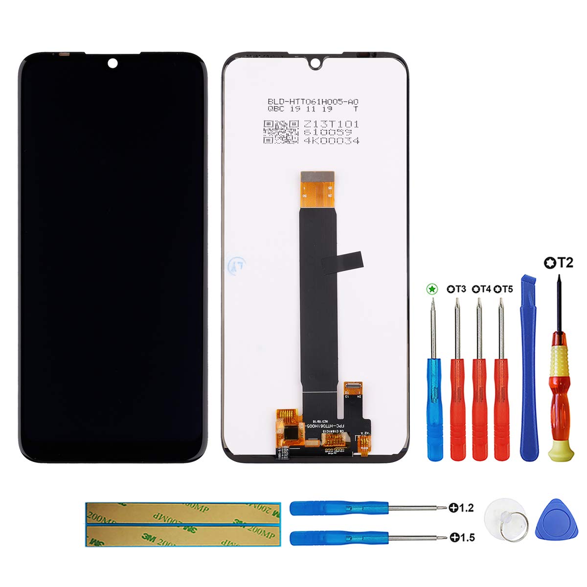 swark LCD Display Compatible with Motorola Moto E6 Plus (Black Without Frame) LCD Display Touchscreen + Tools