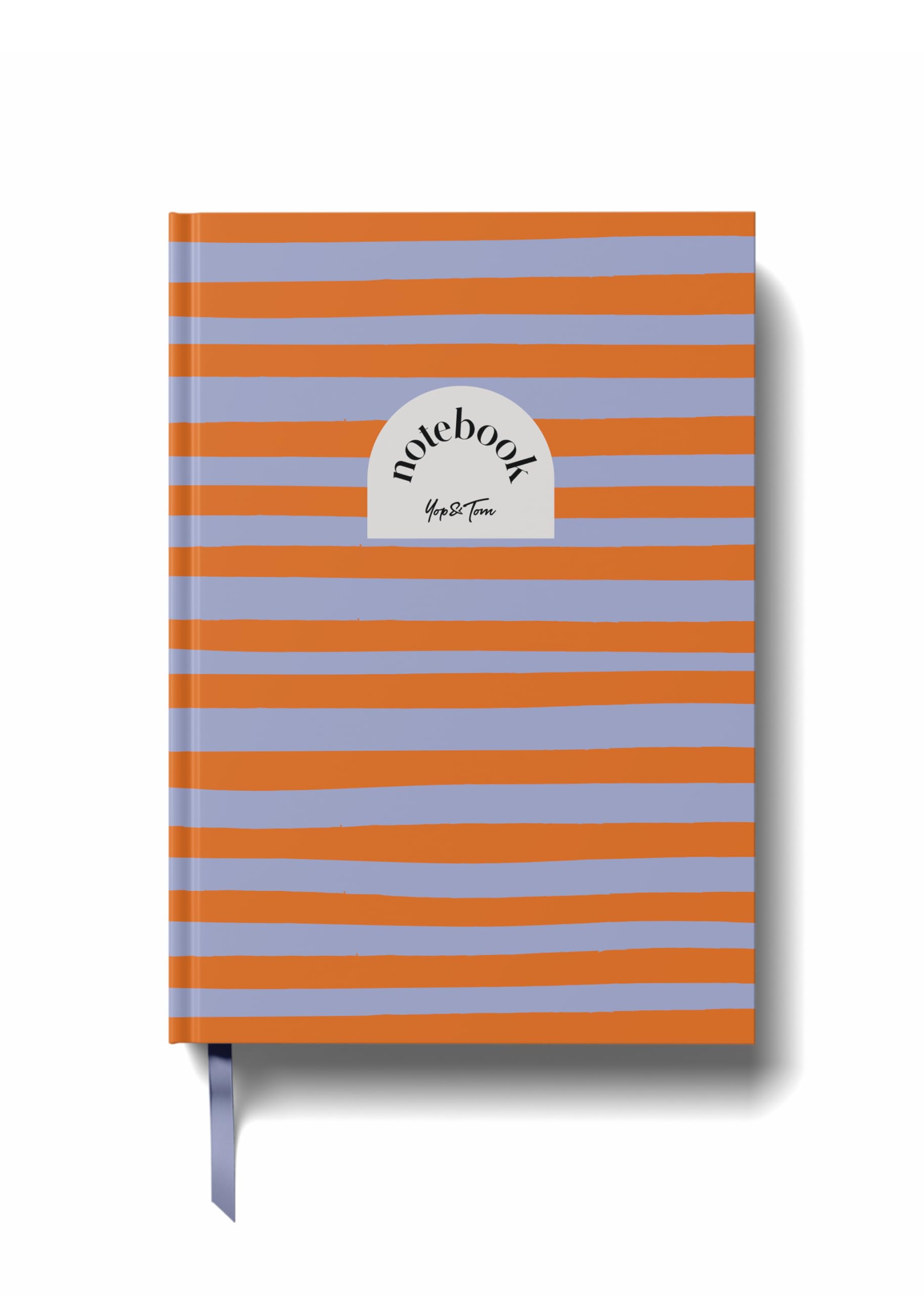 Yop & Tom Lined Notebook (A5) - Orange Horizon - Hardback Journal - Medium Ruled