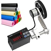 Digital Length Meter Counter, Single Wheel Meter Counter 0-999999m, Roller-Type Counter with Control Function, Measured in Feet, Inches, Meters, Yards