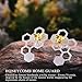 Lotus Fun 14K Yellow Gold Plated S925 Sterling Silver Bee Stud Earrings Bee Honeycomb Home Guard Dangle Earrings Stud, Handmade Unique Jewelry for Women