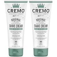 Cremo Barber Grade Silver Water & Birch Shave Cream, Astonishingly Superior Ultra-Slick Shaving Cream Fights Nicks, Cuts And 