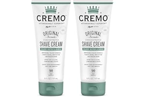 Cremo Barber Grade Silver Water & Birch Shave Cream, Astonishingly Superior Ultra-Slick Shaving Cream Fights Nicks, Cuts And Razor Burn, 6 Fl Oz (Pack of 2)