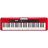 Casio Casiotone CT-S200RD &ndash; 61-Key Portable Keyboard for Beginners | 400 Tones, 77 Rhythms, LCD Display, Dance Music Mode, USB-MIDI, Stereo Speakers | Includes Power Supply &amp; Music Rest | Red