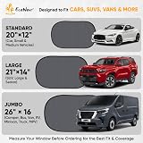 EcoNour Car Window Shades for Baby 4 Pack 20 x 12 inch Sun Protection view 5