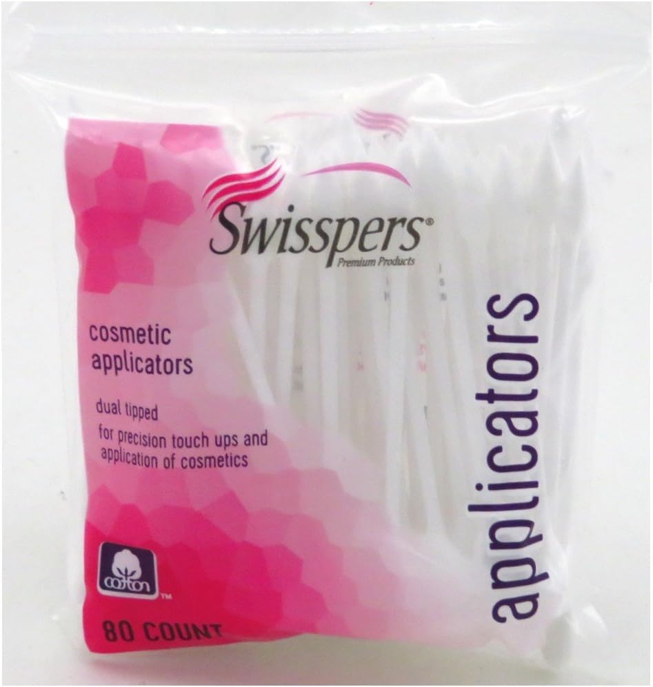 Swisspers Cotton Swabs 80 Count Cosmetic Applicators (6 Pack) Amazon