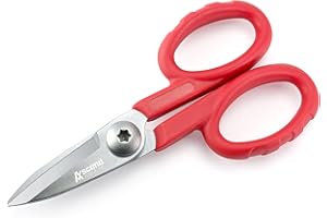 Ascend Tools 5-1/2 inch Carbon Steel Shears - Kevlar, Dyneema, Vectran, Spectra, Technora, Nomex, Innegra, Dacron, Fiberglass, Carbon Fiber, Fiber Optic Kevlar Shears