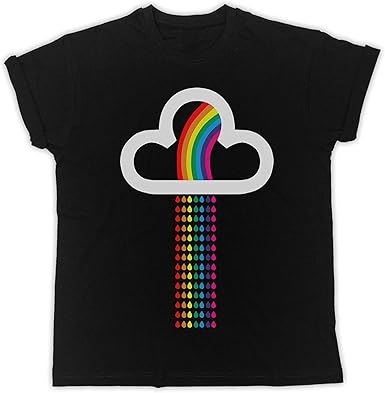 Rainbow Cloud Gay Camiseta de Hombre 100% algodón Camiseta Estampada Estampada Top de Manga Transpirable para Fiesta Fiesta Escolar al Aire Libre S-6XL: Amazon.es: Ropa y accesorios