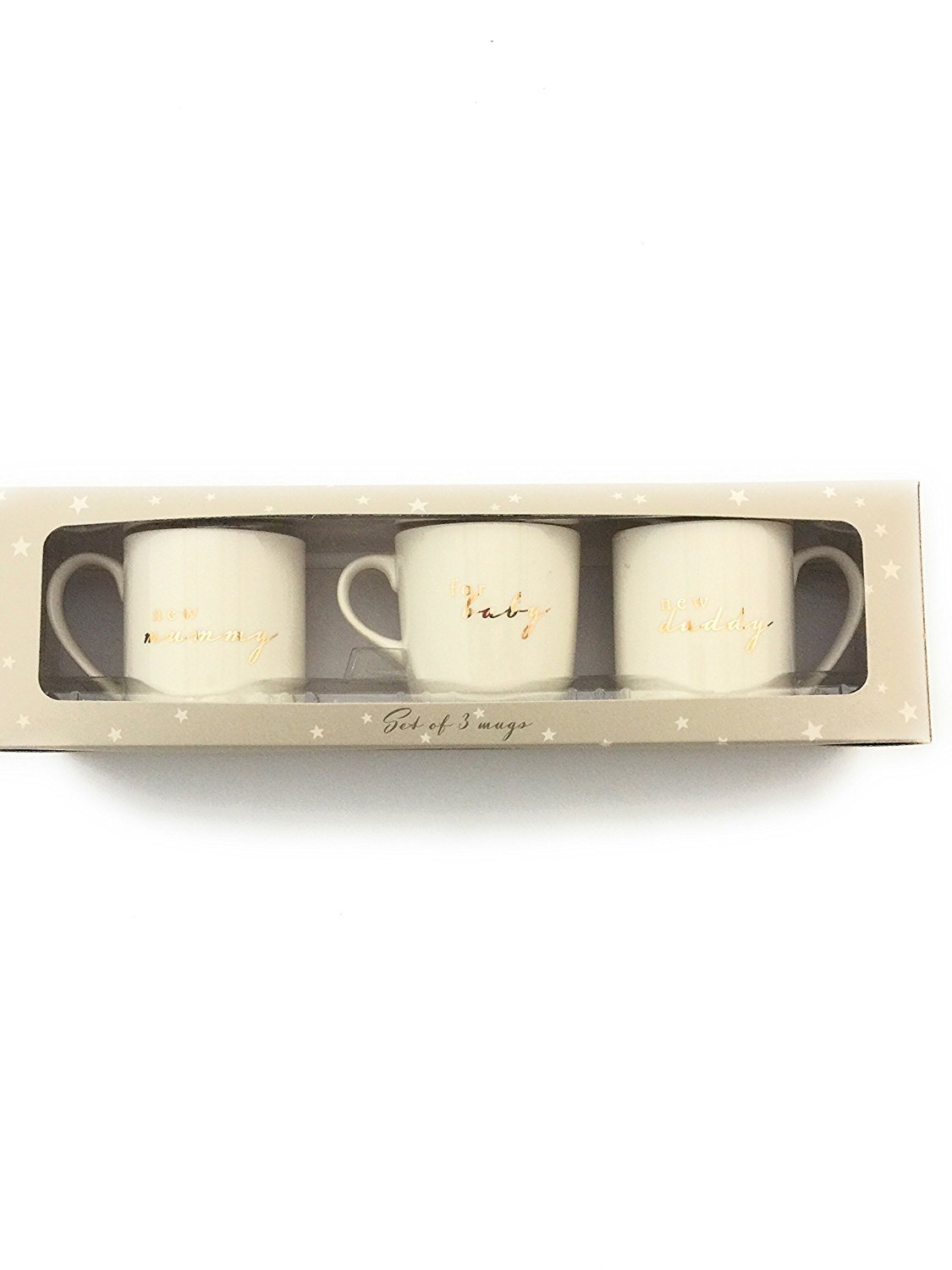 Widdop Bingham Fine China Mugs Set of 3 - Berry - New Mummy New Daddy & For Baby
