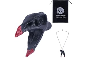 Aztec Death Whistle, Crow Skull Aztec War Whistle with Drawstring Bag & Lanyard 125 dB Authentic Human Sounding Screams for C