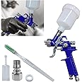 Mini HVLP Touch Up Spray Gun with 0.8 mm Nozzle, 125 cc Cup Gravity Feed Air Paint Sprayer Spot Repair, Spray Paint Gun for Car Furniture Painting, Auto Primer, Wall Painting (0.8)
