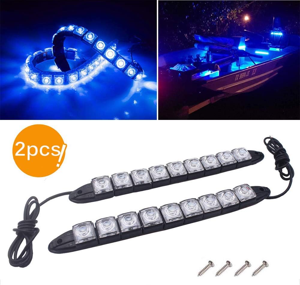 ONEVER 11.8" LED White Boat Bow Navigation Lights, Underwater Led RV Boat Lights Utility Strip Light IP67 Waterproof for Boat Marine Vessel Dinghy Pontoon Kayak Yacht Catamaran