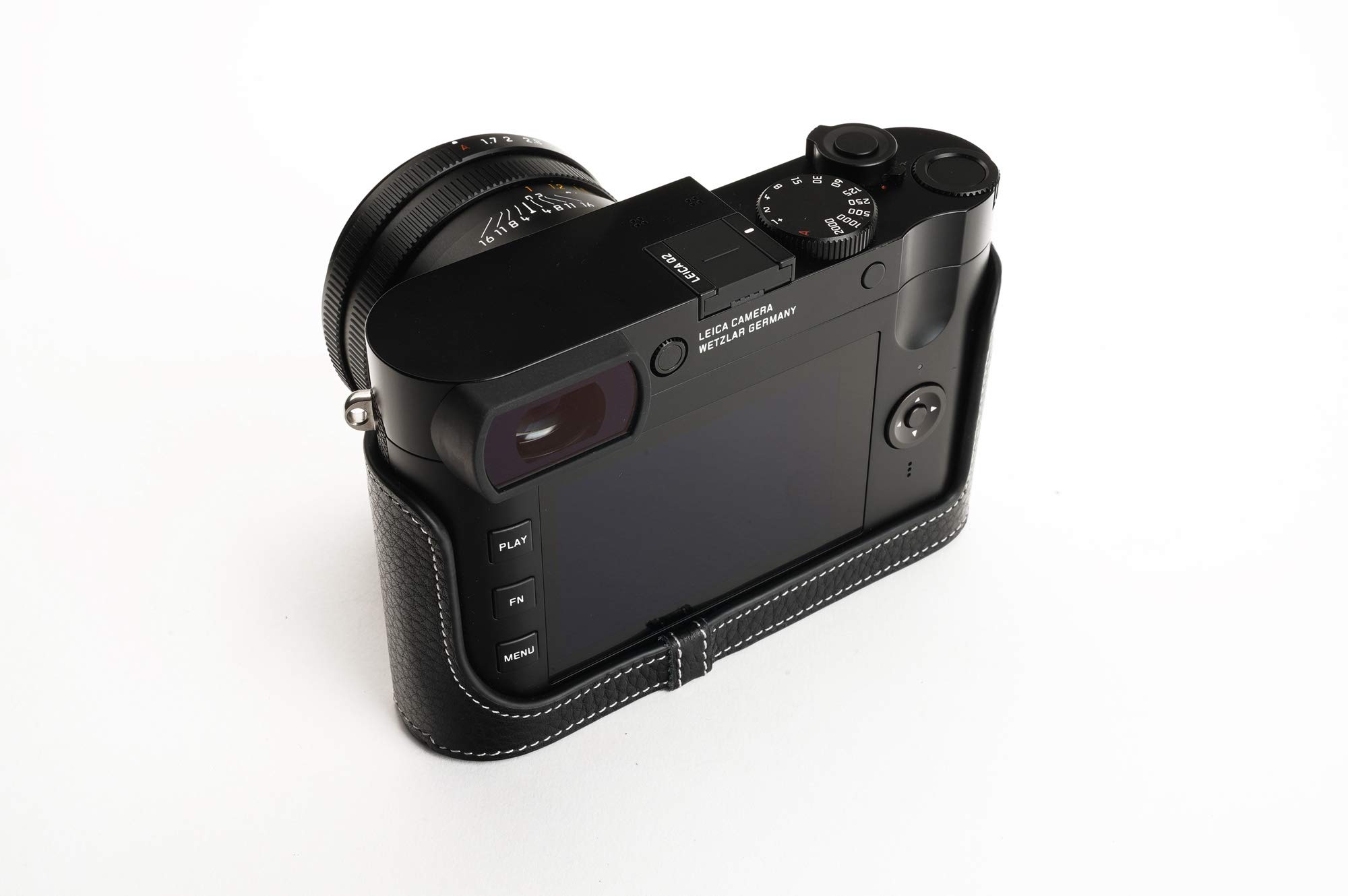 Leica Q2 Case, Zakao Handmade Genuine Real Leather Half Camera Case Bag