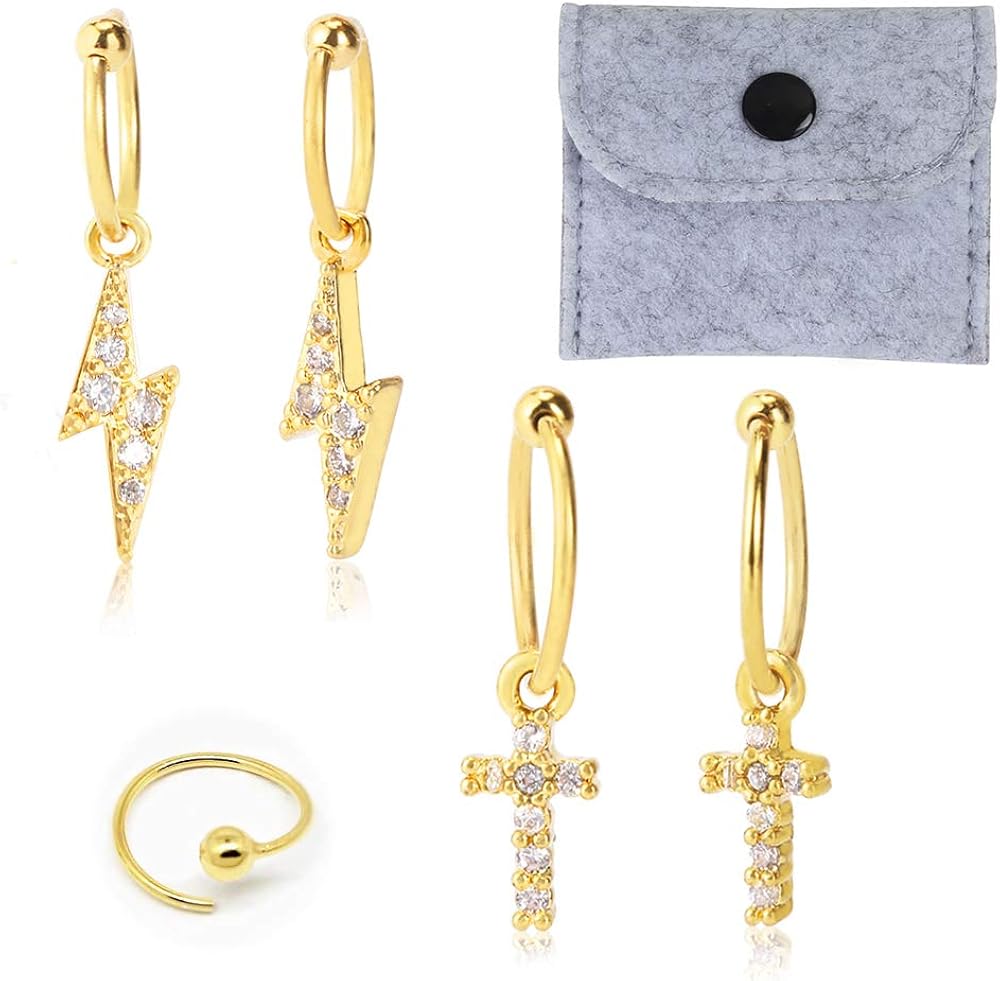 Small Huggie Hoop Earrings for women, Hypoallergenic CZ Mini Dangle