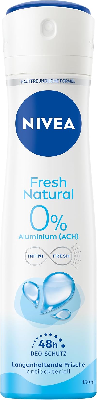 NIVEA Fresh Natural Deodorant Spray 150 ml Aluminium Free 48h Infinifresh