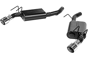 Flowmaster 817483 American Thunder Axle-Back Exhaust Kit 2.5 Inch 409 Stainless Steel 40 Series Classic Mufflers 4 Inch 304 Stainless Steel Tips Compatible with 2010-2015 Chevy Camaro 3.6L V6