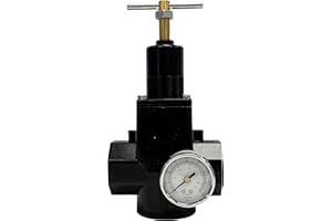PRO-EDGE INDUSTRIAL PNEUMATICS AND CONTROLS 1-1/2" NPT, Arrow Pneumatics High Flow Air Pressure Regulator for Compressed Air Compressors, (10-250 PSI)