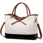 LOVEVOOK Purses and Handbags,PU Leather Purse for women with Zipper,Cute Bow Satchel Top Handle Bags for Ladies