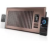 AC Infinity AIRTAP T4 Bronze, Register Booster Fan for 4” x 10” Vents, Thermostat Control Improves Heating & Cooling, Quiet 1